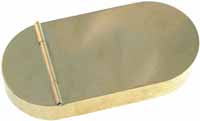 Tinder Box,
1790 style, 2" wide by 4" long,
polished nickel silver